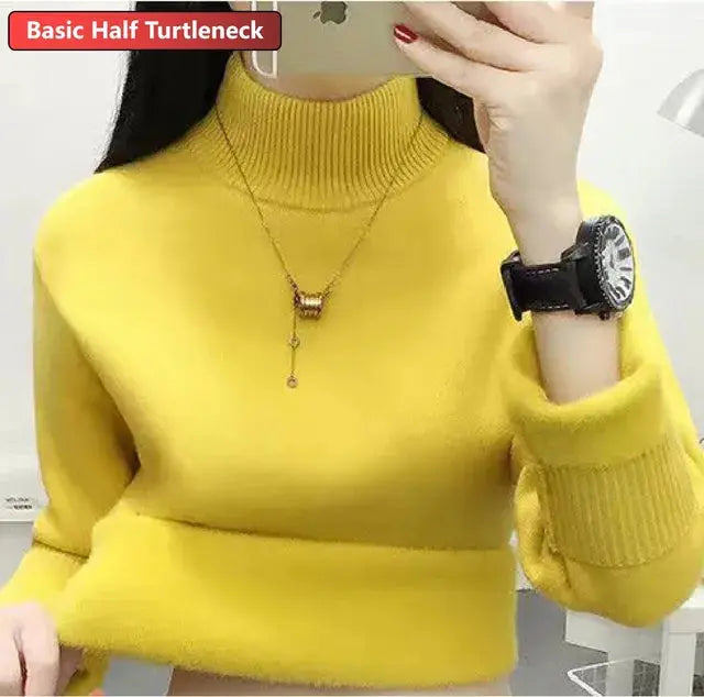 SILVY | Cozy Fleece-Lined Turtleneck Sweater - Lizabella Fashion