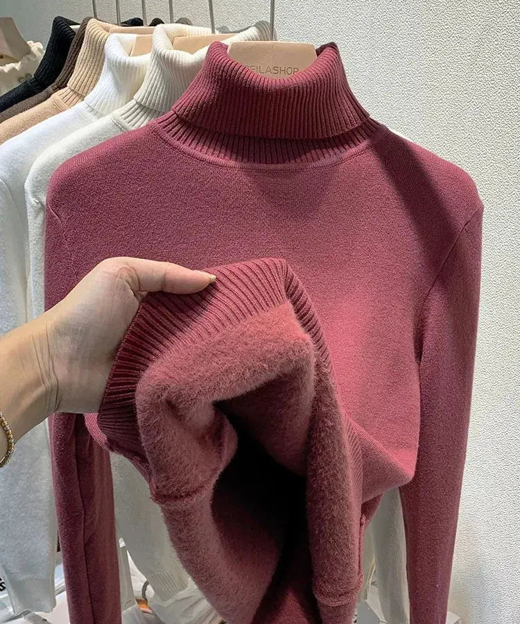 SILVY | Cozy Fleece-Lined Turtleneck Sweater - Lizabella Fashion