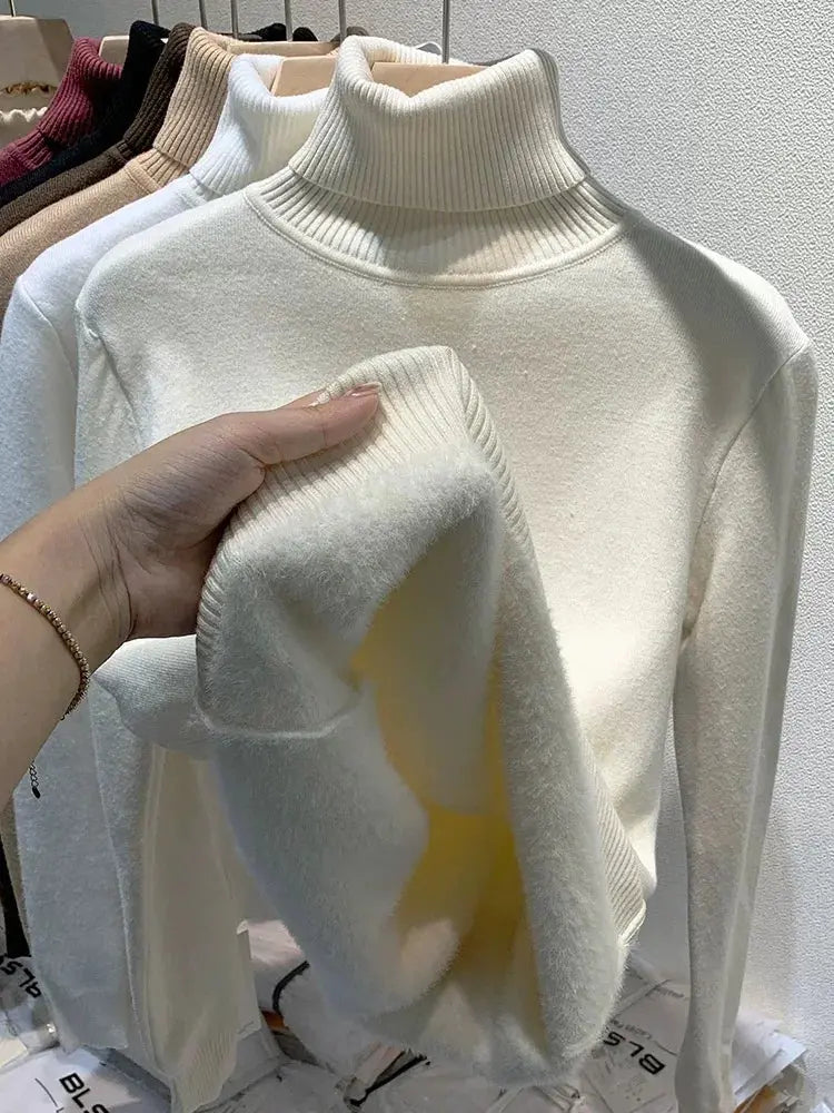 SILVY | Cozy Fleece-Lined Turtleneck Sweater - Lizabella Fashion