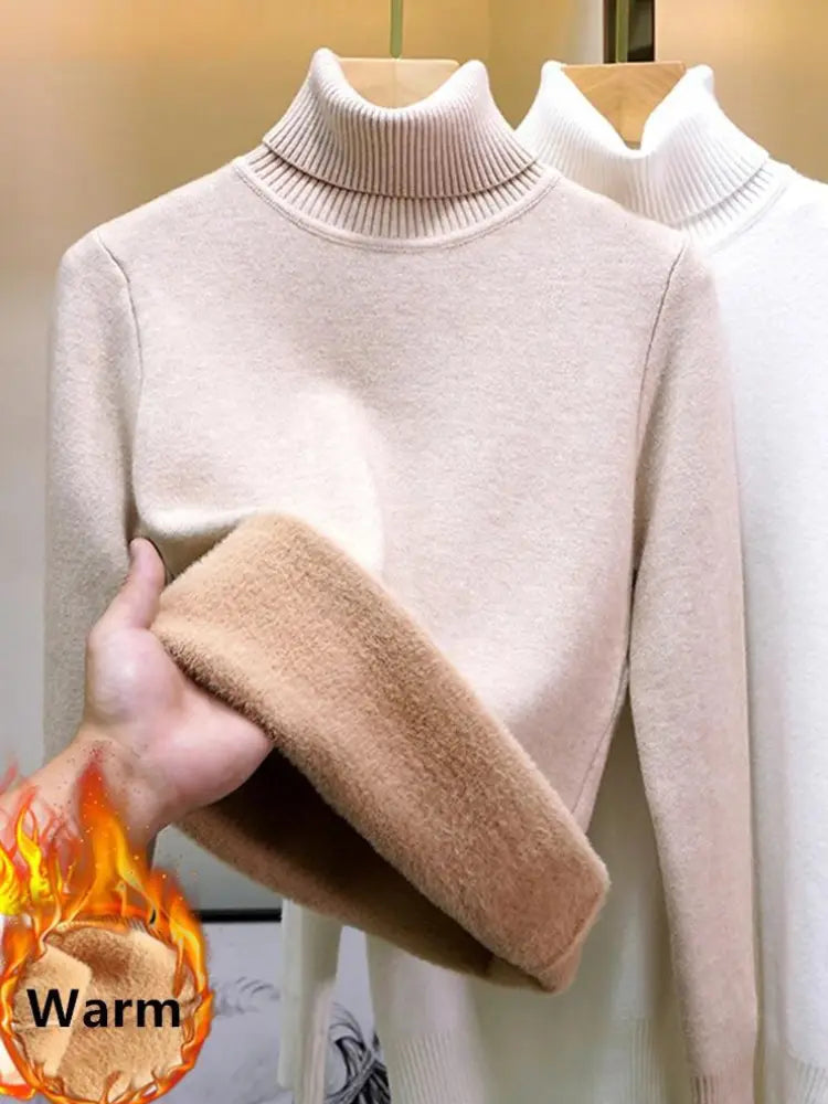 SILVY | Cozy Fleece-Lined Turtleneck Sweater - Lizabella Fashion