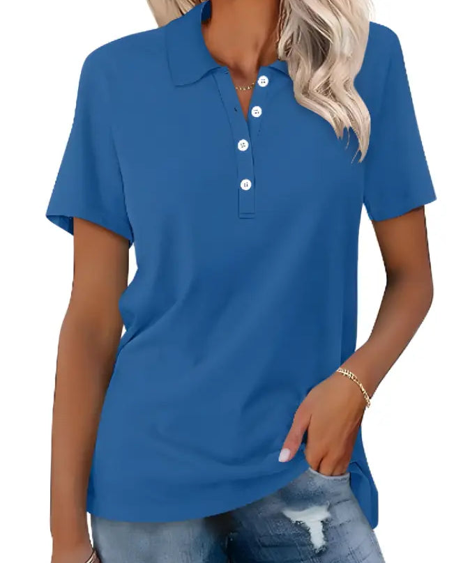 STELLA | Cozy Elegance: Women's Polo Shirt for Ultimate Comfort - Lizabella Fashion