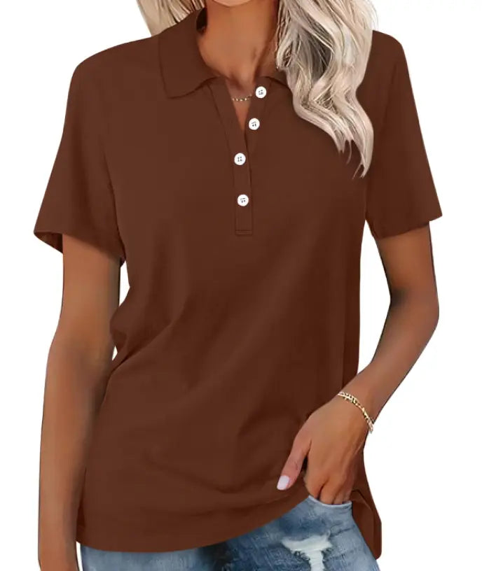STELLA | Cozy Elegance: Women's Polo Shirt for Ultimate Comfort - Lizabella Fashion