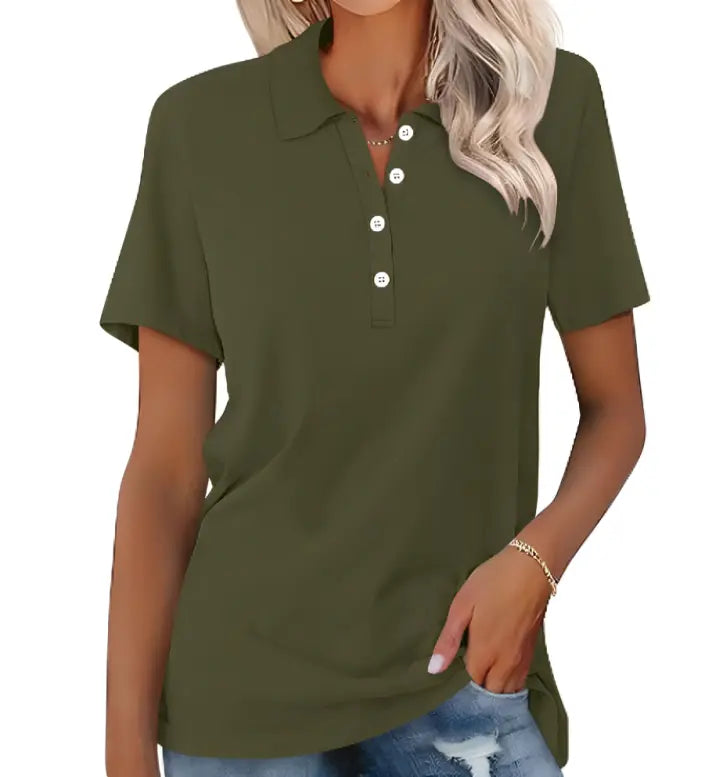 STELLA | Cozy Elegance: Women's Polo Shirt for Ultimate Comfort - Lizabella Fashion