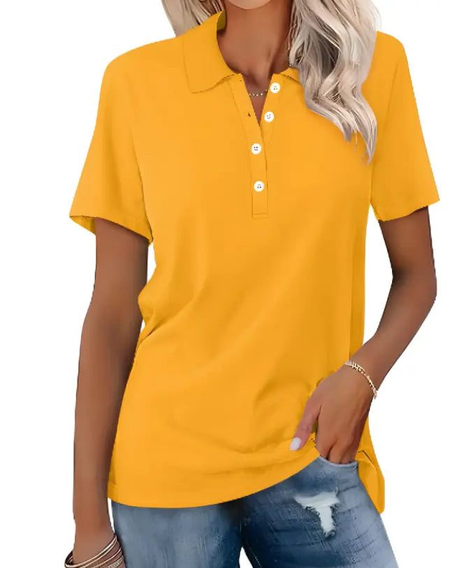 STELLA | Cozy Elegance: Women's Polo Shirt for Ultimate Comfort - Lizabella Fashion
