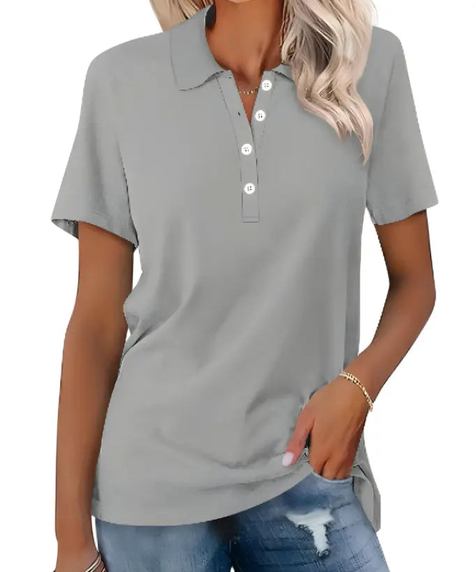 STELLA | Cozy Elegance: Women's Polo Shirt for Ultimate Comfort - Lizabella Fashion