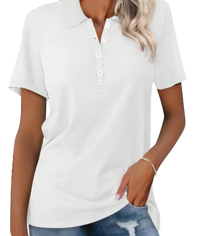STELLA | Cozy Elegance: Women's Polo Shirt for Ultimate Comfort - Lizabella Fashion