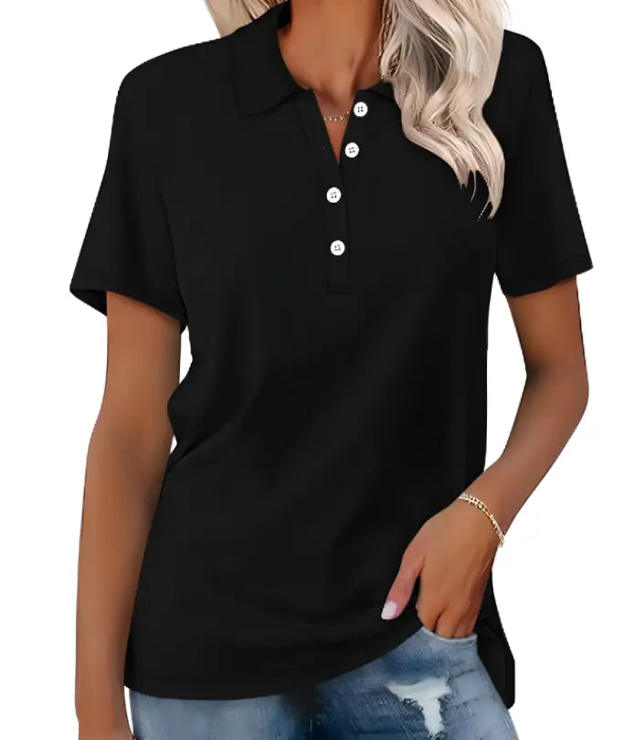 STELLA | Cozy Elegance: Women's Polo Shirt for Ultimate Comfort - Lizabella Fashion