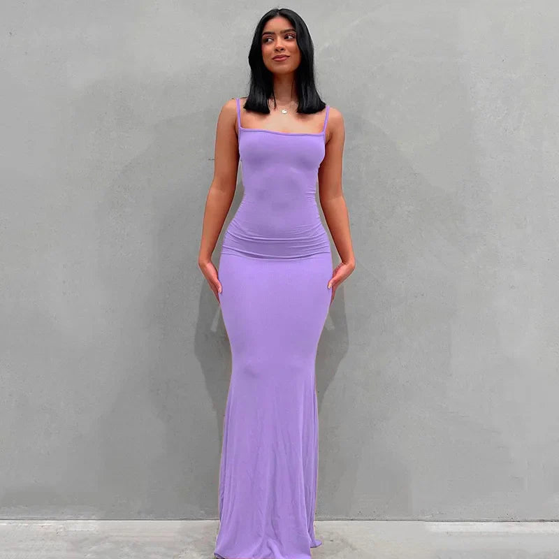 SANTORINI | Elegant Slim Maxi Dress - Lizabella Fashion