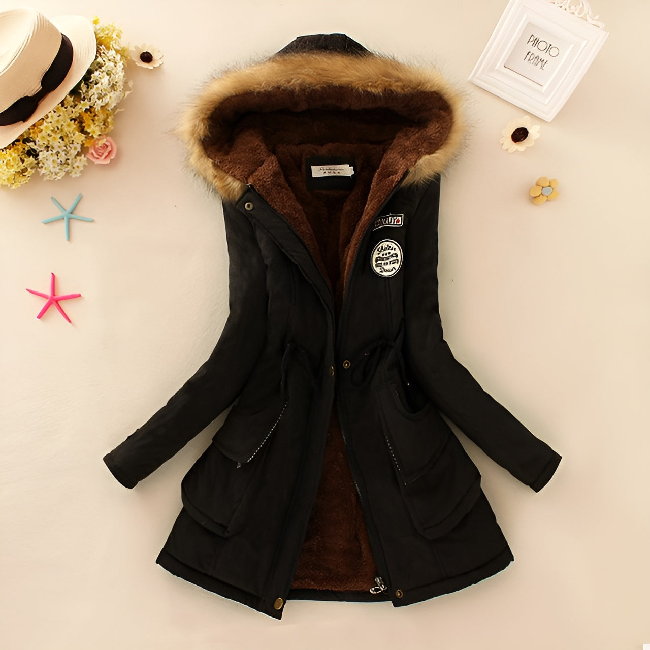 Hiede | Fashionable & Warm Lined Winter Hoodie Jacket