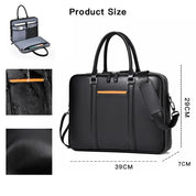 Omar | Leather Business Laptop Briefcase Crossbody Handbag