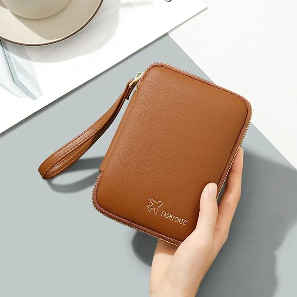 Augustine | Elegant PU Leather Passport Holder Travel Wallet