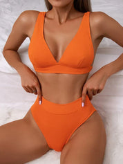 Olivia | High-Waisted Ribbed Swimwear Set