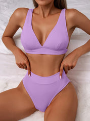 Olivia | High-Waisted Ribbed Swimwear Set