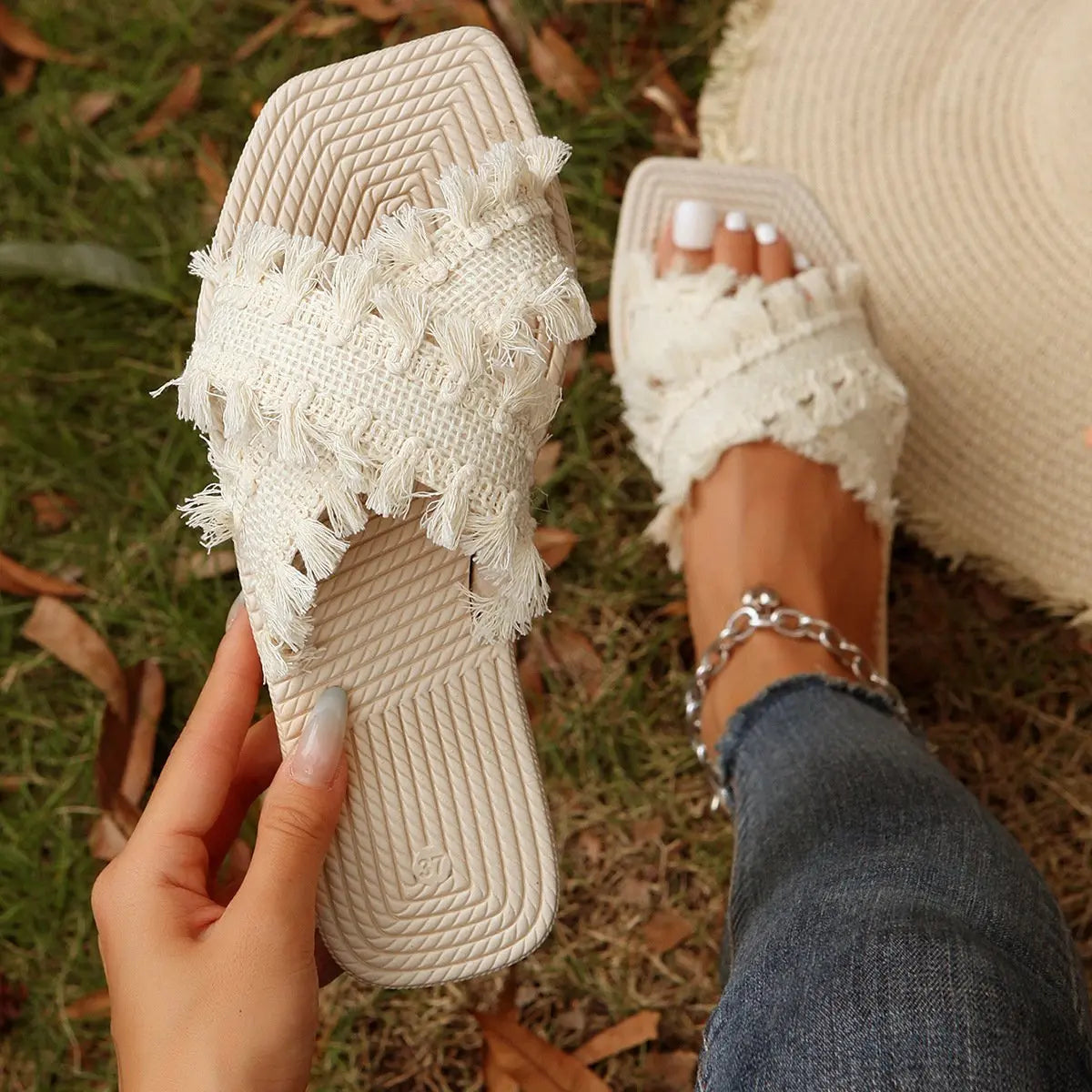 Savannah Boho Chic Flip-Flop Sandals for Effortless Summer Style - Lizabella Fashion