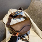 Amina | Women's Vintage Leather Crossbody Saddle Handbag