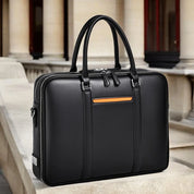 Omar | Leather Business Laptop Briefcase Crossbody Handbag
