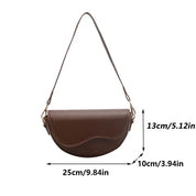 Amina | Women's Vintage Leather Crossbody Saddle Handbag