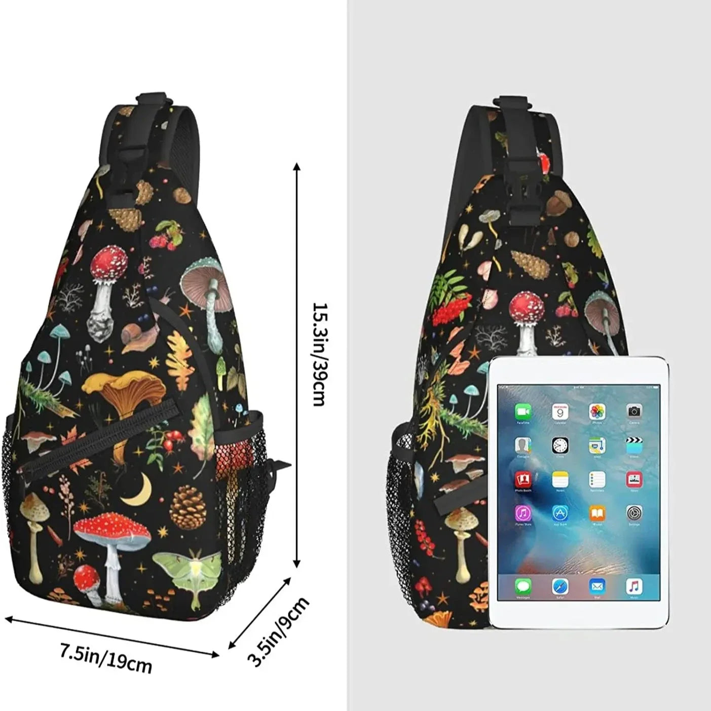 Keyla | Mushroom Print Crossbody Sling Bag