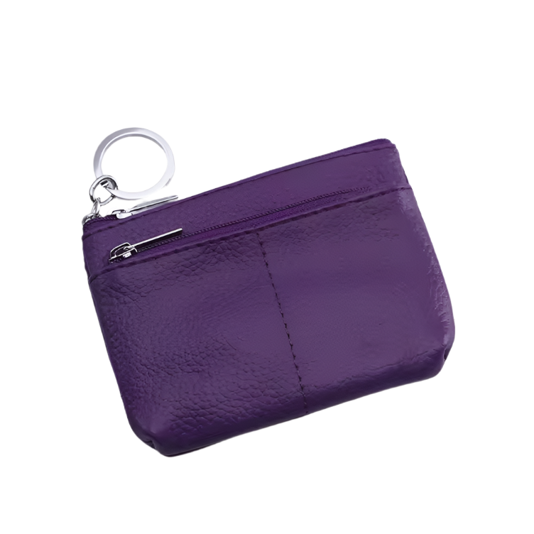 Linda | Compact Genuine Leather Travel Pouch Wallet with Key Holder
