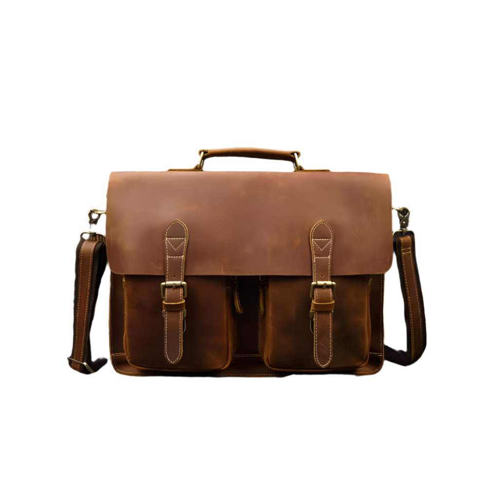 Jesse | Vintage Leather Crossbody Messenger Laptop Handbag