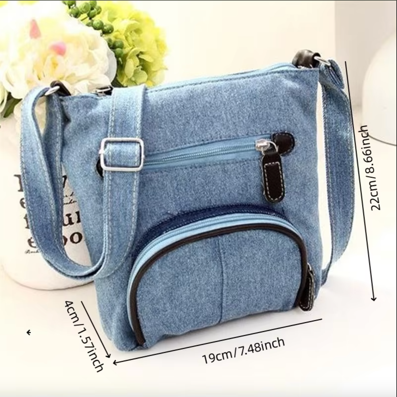 Alexa | Mini Denim Crossbody Sling Bag
