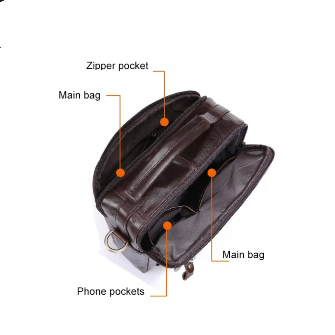 Izaiah | Leather Small Crossbody Handbag