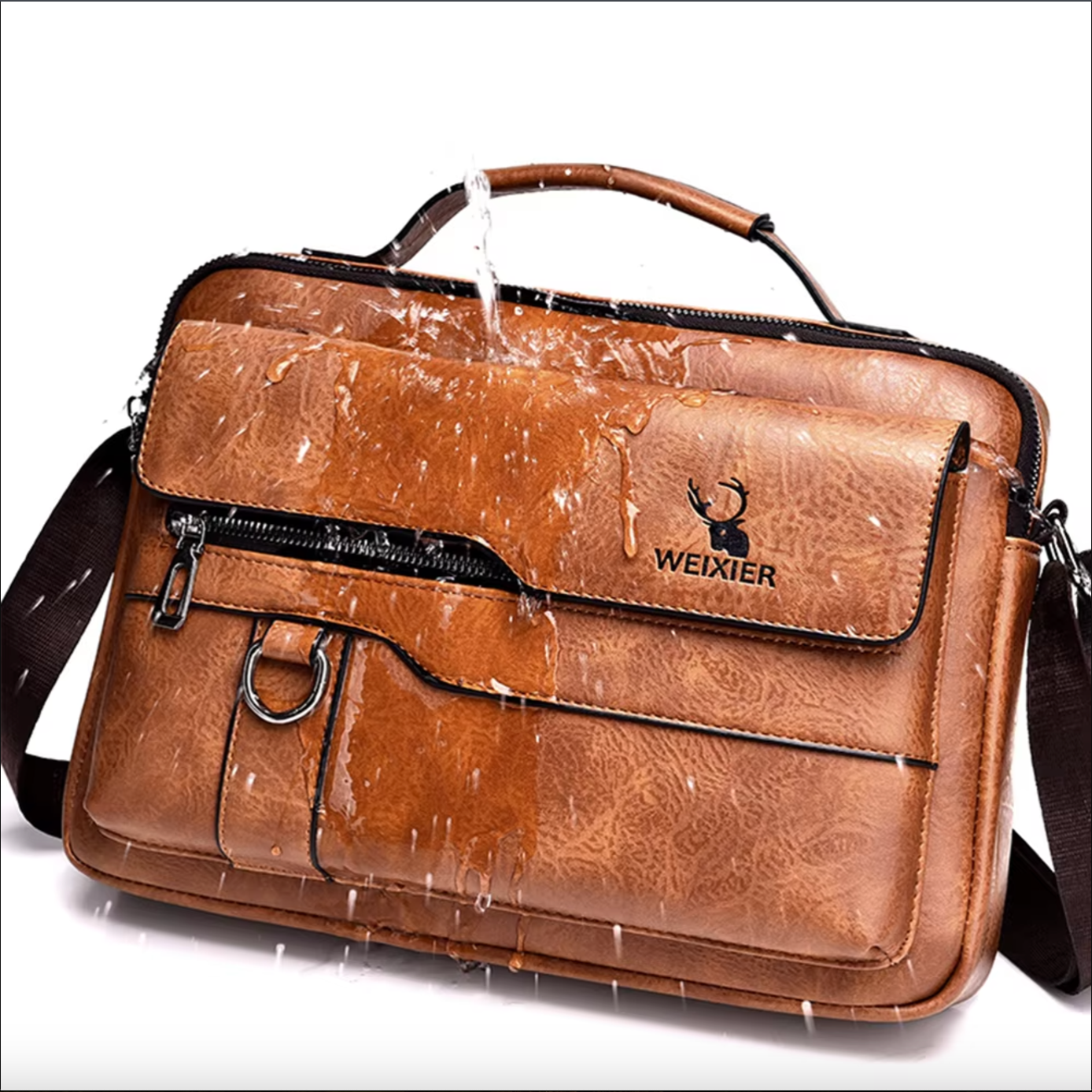 Emmanuel | Stylish Leather Small Crossbody Messenger Bag