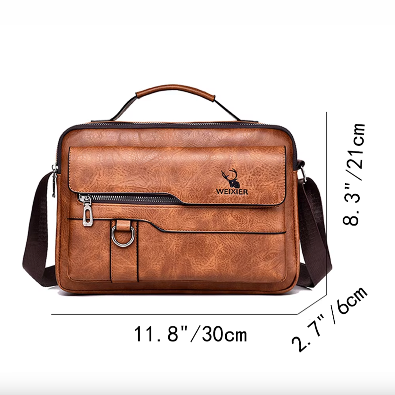 Emmanuel | Stylish Leather Small Crossbody Messenger Bag