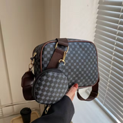 Sunny | Geometric Pattern Leather Crossbody Bag Set
