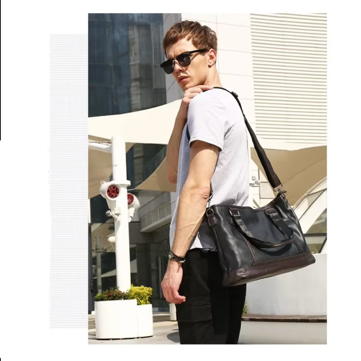 Louise | Stylish Men’s PU Leather Travel Crossbody Messenger Bag