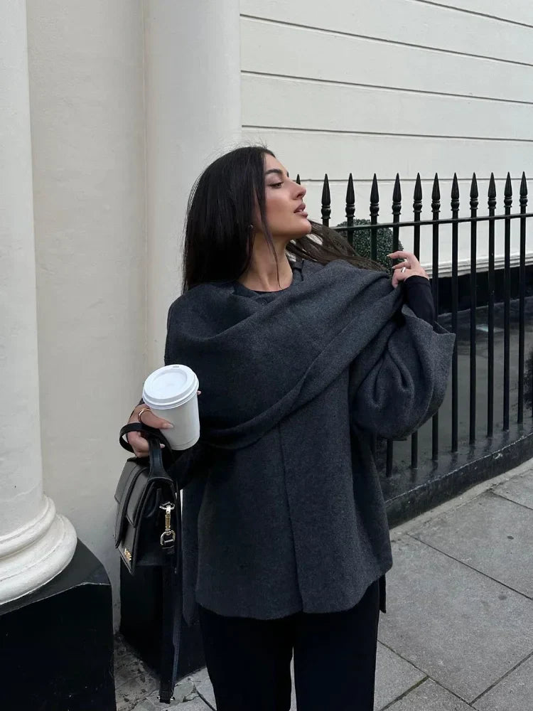 Anne | Elegant Winter Outerwear Chic Jacket with Scarf