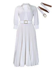 ISABELA | Elegant Mid-Length Spring Dress in Plus Sizes
