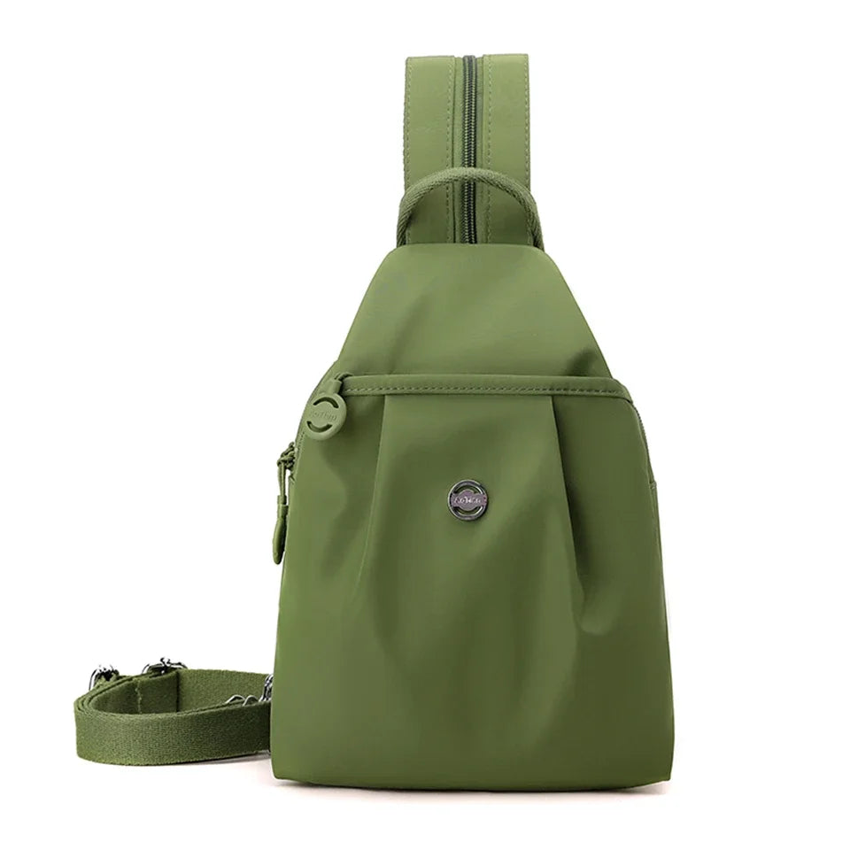 Amayah | Water-Resistant Oxford Crossbody Sling Bag Convertible Backpack