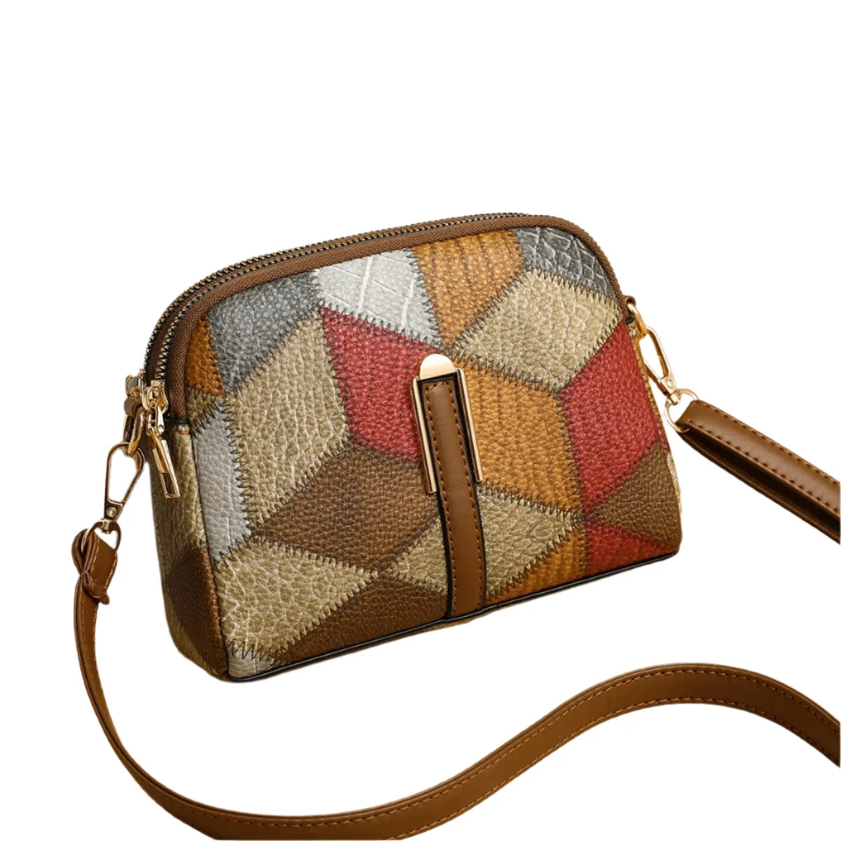 Bria | Women's Patchwork Design Mini Crossbody Sling Bag