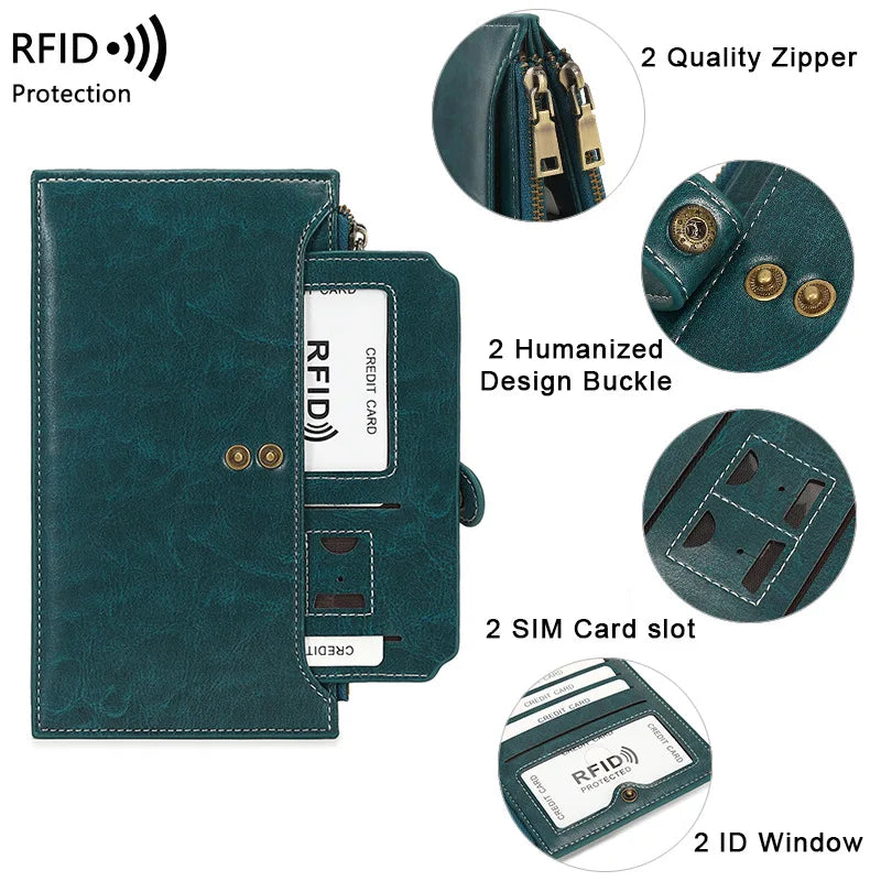 Raquel | RFID Blocking Large Travel Clutch Wallet
