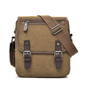 Raul | Small Multi-Pocket Canvas Crossbody Messenger Bag