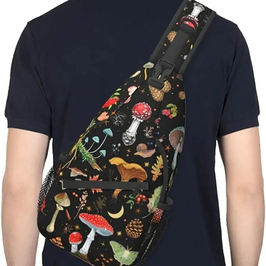 Keyla | Mushroom Print Crossbody Sling Bag
