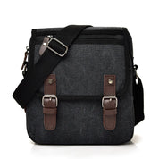 Raul | Small Multi-Pocket Canvas Crossbody Messenger Bag
