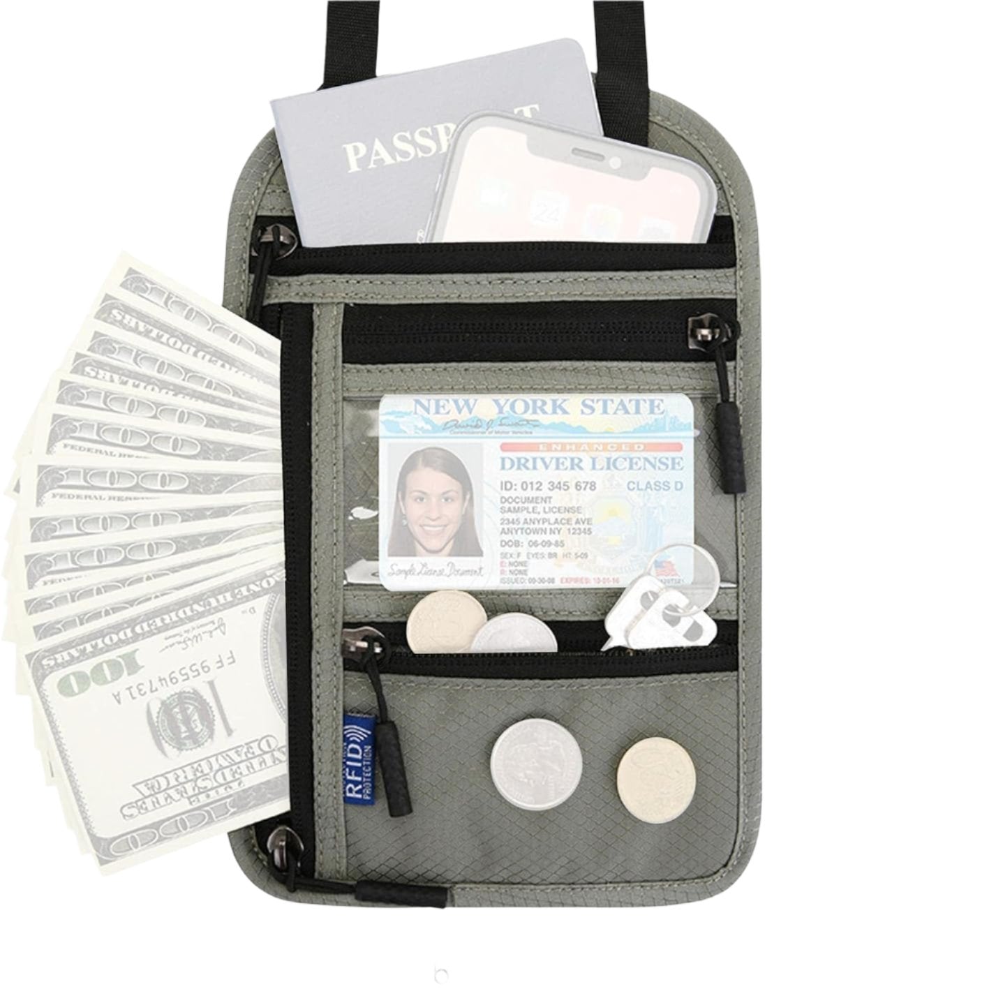 Zaylee | RFID Blocking Travel Neck Wallet