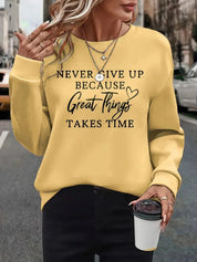 Stella | Trendy Sweatshirt Featuring Striking Letter Graphics - Lizabella Fashion
