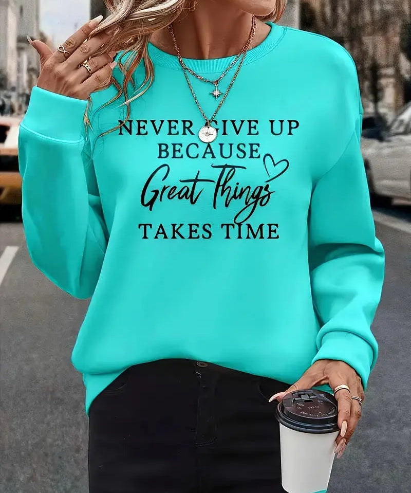 Stella | Trendy Sweatshirt Featuring Striking Letter Graphics - Lizabella Fashion