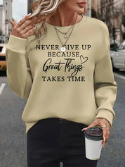 Stella | Trendy Sweatshirt Featuring Striking Letter Graphics - Lizabella Fashion