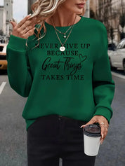 Stella | Trendy Sweatshirt Featuring Striking Letter Graphics - Lizabella Fashion