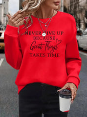 Stella | Trendy Sweatshirt Featuring Striking Letter Graphics - Lizabella Fashion