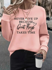 Stella | Trendy Sweatshirt Featuring Striking Letter Graphics - Lizabella Fashion