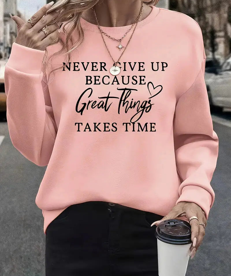 Stella | Trendy Sweatshirt Featuring Striking Letter Graphics - Lizabella Fashion