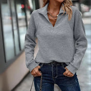 Stylish Elegance: Ribbed Zip-Up Sweater - Lizabella Fashion