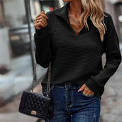 Stylish Elegance: Ribbed Zip-Up Sweater - Lizabella Fashion