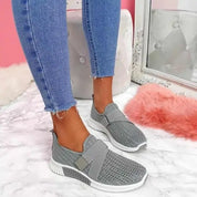 Stylish Slip-On Women's Sneakers with Convenient Velcro Closure by RINA - Lizabella Fashion