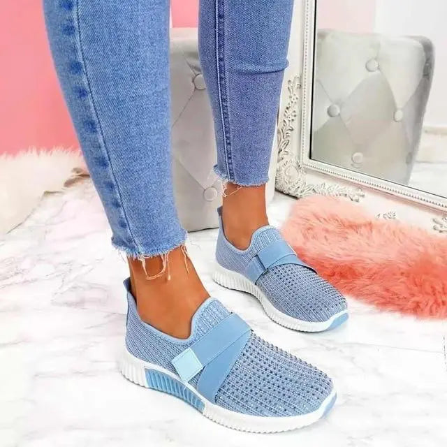 Stylish Slip-On Women's Sneakers with Convenient Velcro Closure by RINA - Lizabella Fashion